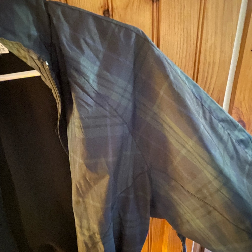 Cropped Bomber Jacket. Plaid Pattern. Size Small. - image 2